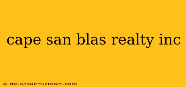 cape san blas realty inc