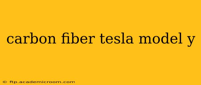 carbon fiber tesla model y