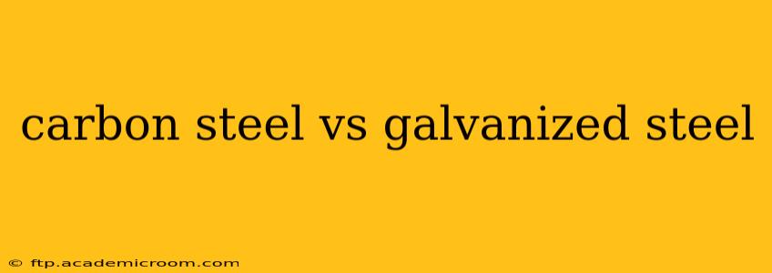carbon steel vs galvanized steel