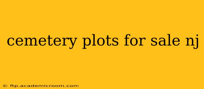 cemetery plots for sale nj