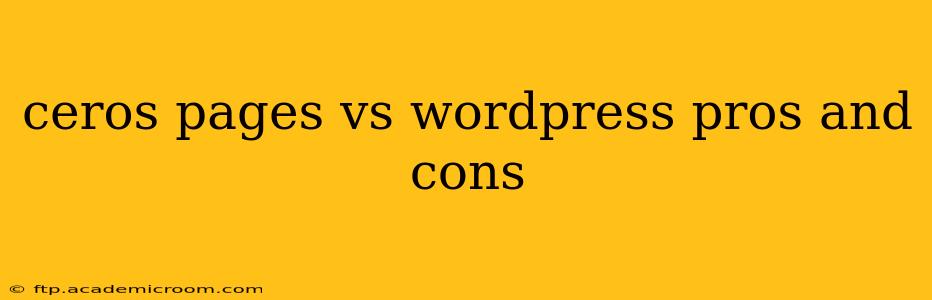 ceros pages vs wordpress pros and cons