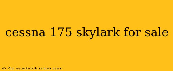 cessna 175 skylark for sale