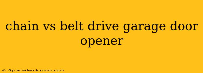 chain vs belt drive garage door opener