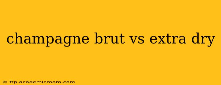 champagne brut vs extra dry