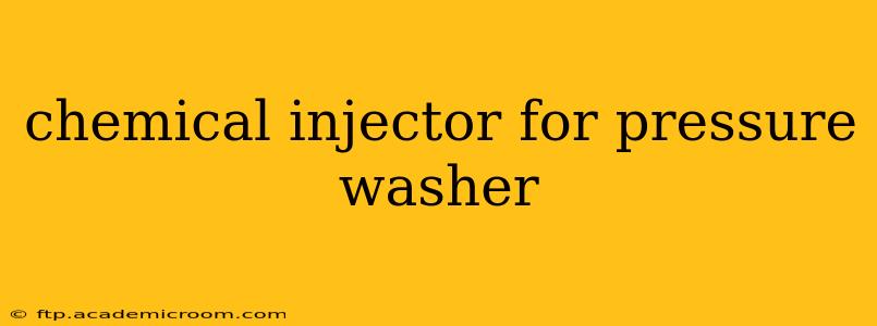chemical injector for pressure washer