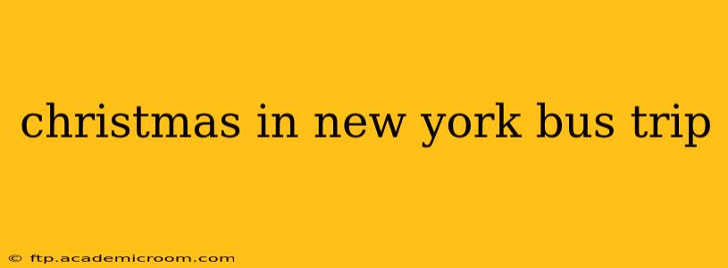 christmas in new york bus trip