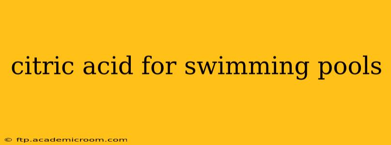 citric acid for swimming pools