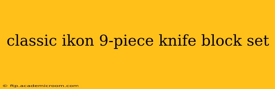 classic ikon 9-piece knife block set