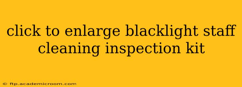 click to enlarge blacklight staff cleaning inspection kit