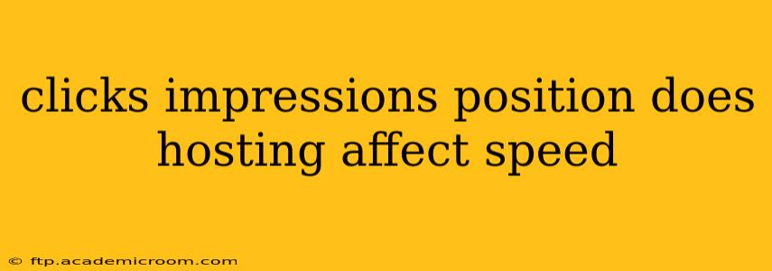 clicks impressions position does hosting affect speed