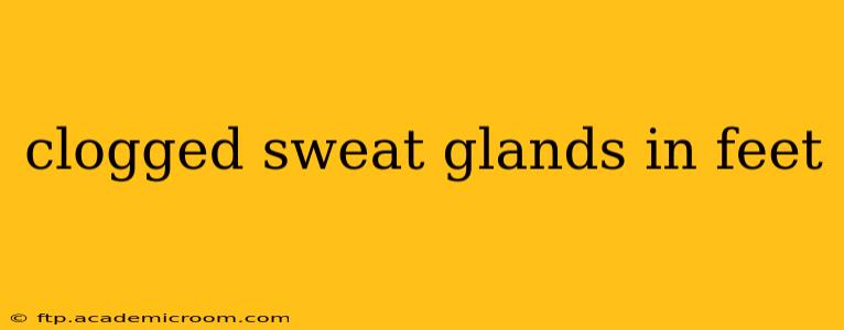 clogged sweat glands in feet