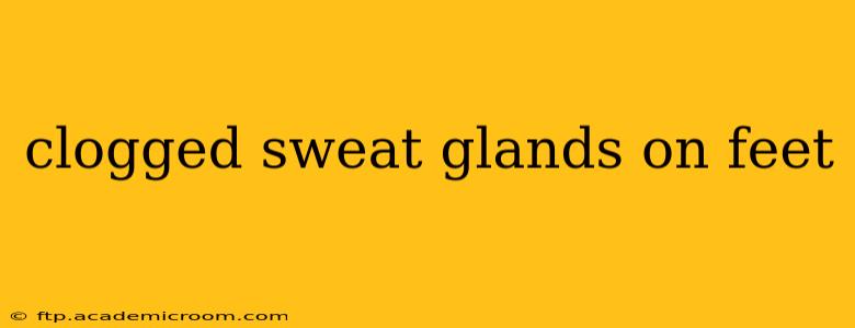 clogged sweat glands on feet