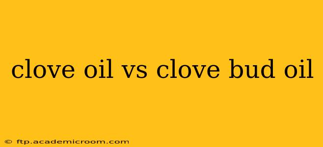 clove oil vs clove bud oil