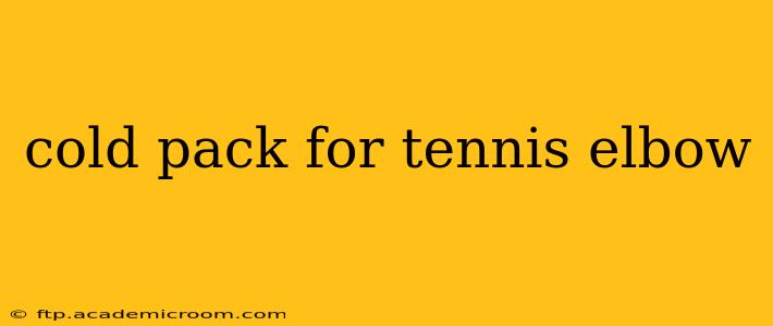 cold pack for tennis elbow
