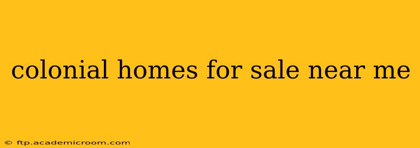 colonial homes for sale near me