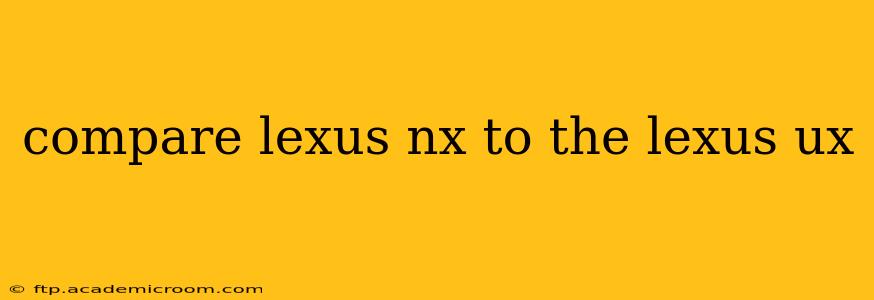 compare lexus nx to the lexus ux