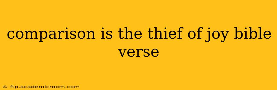 comparison is the thief of joy bible verse