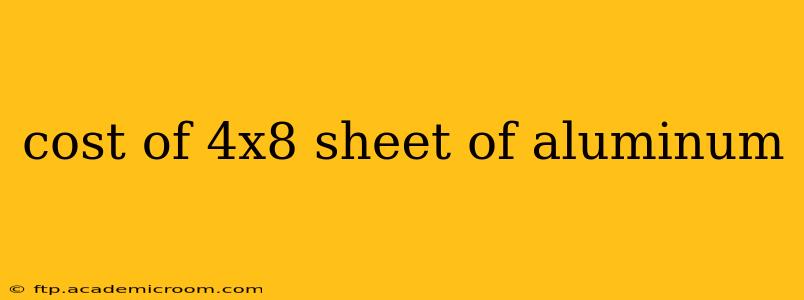 cost of 4x8 sheet of aluminum