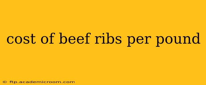 cost of beef ribs per pound
