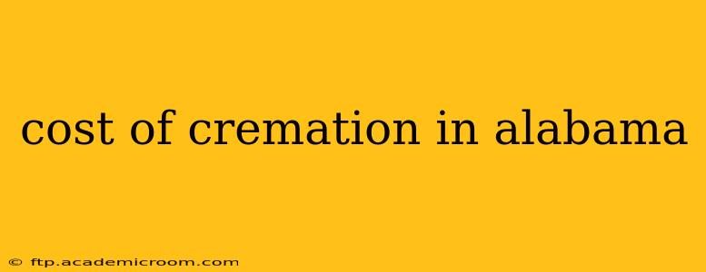 cost of cremation in alabama