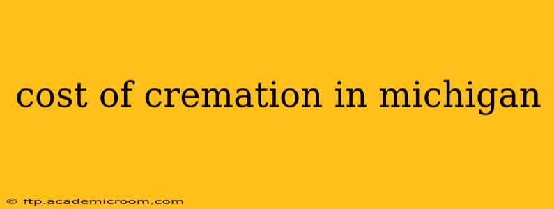 cost of cremation in michigan