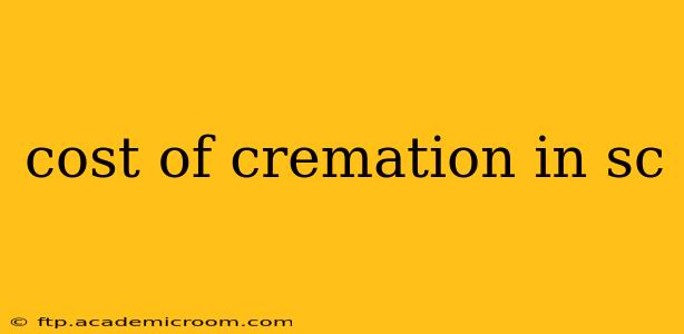 cost of cremation in sc