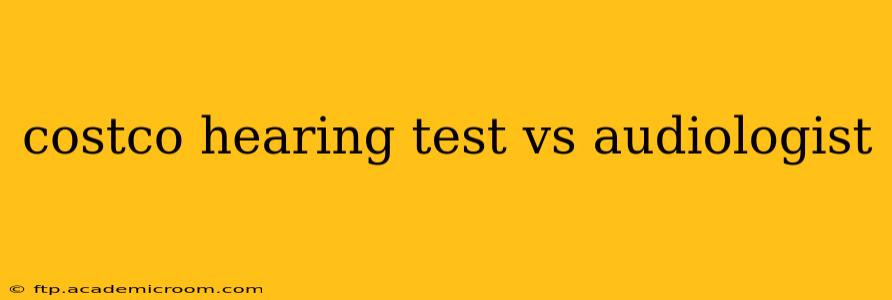 costco hearing test vs audiologist