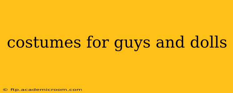 costumes for guys and dolls