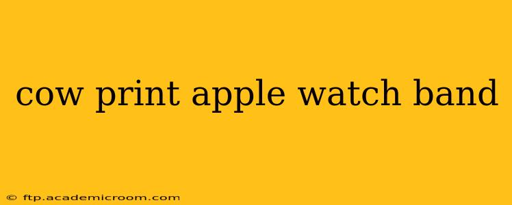 cow print apple watch band