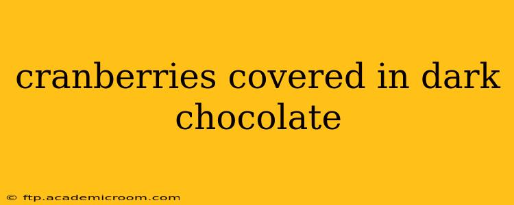 cranberries covered in dark chocolate