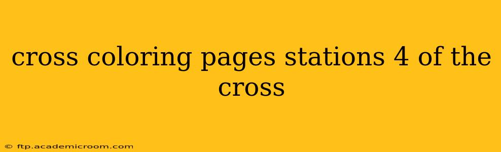 cross coloring pages stations 4 of the cross