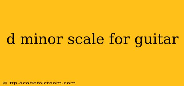 d minor scale for guitar