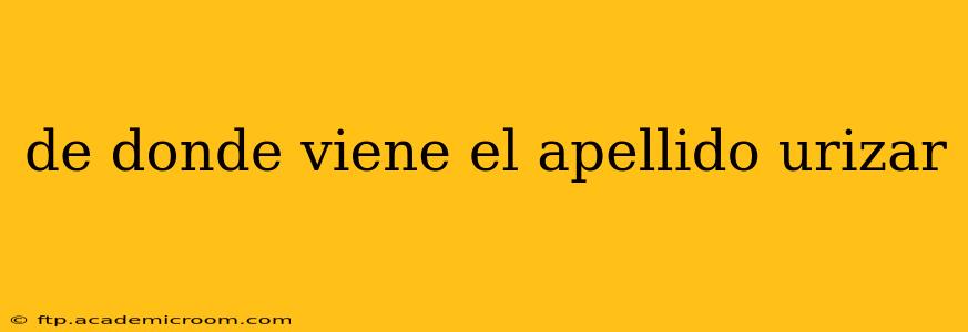 de donde viene el apellido urizar