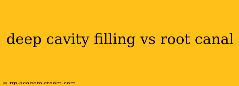 deep cavity filling vs root canal
