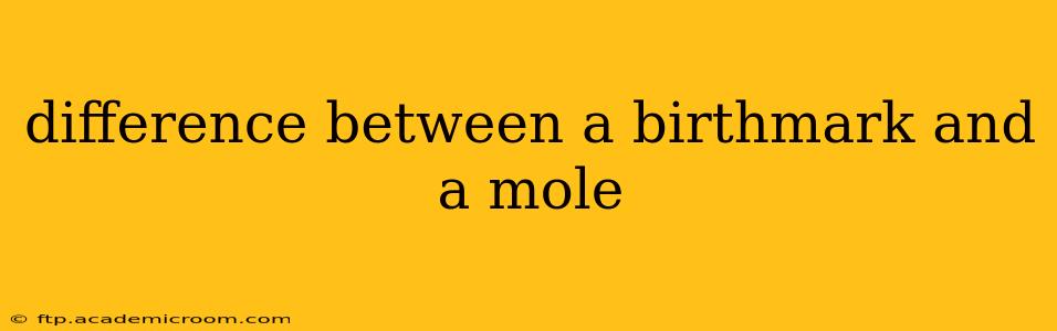 difference between a birthmark and a mole