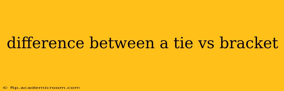 difference between a tie vs bracket