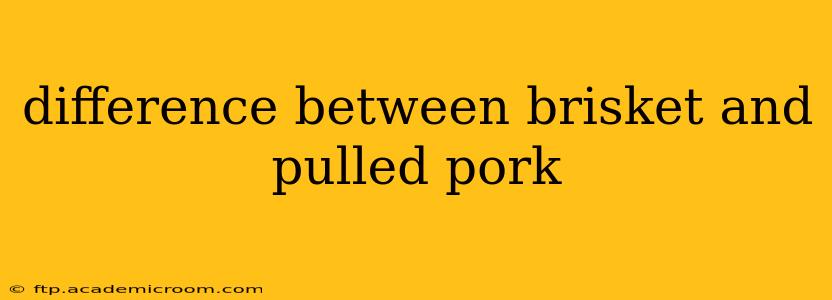difference between brisket and pulled pork