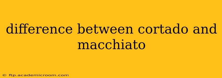 difference between cortado and macchiato