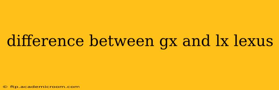 difference between gx and lx lexus