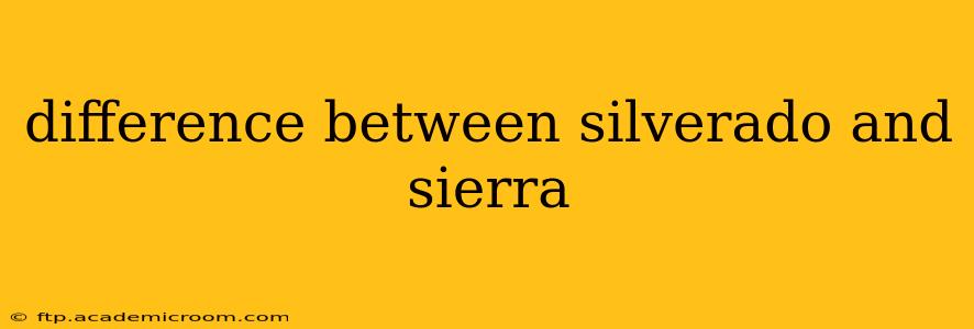 difference between silverado and sierra