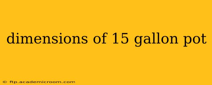 dimensions of 15 gallon pot