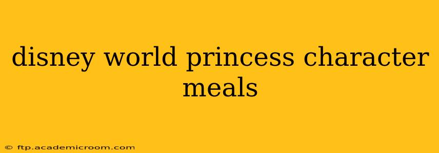 disney world princess character meals