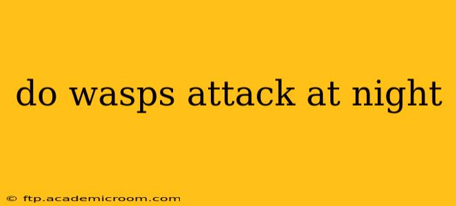 do wasps attack at night