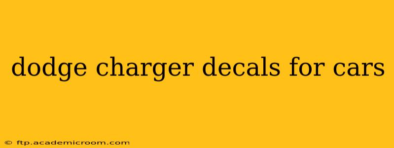 dodge charger decals for cars