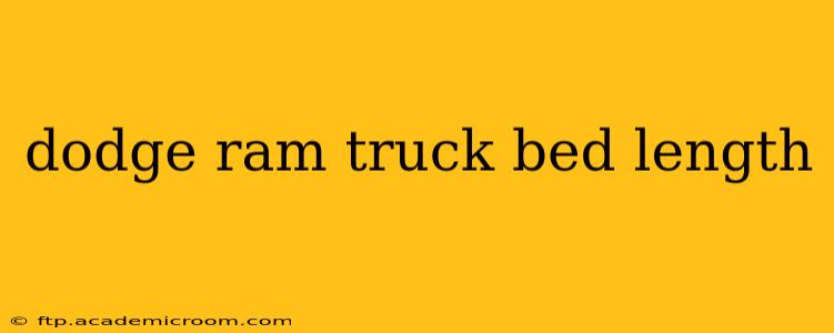dodge ram truck bed length