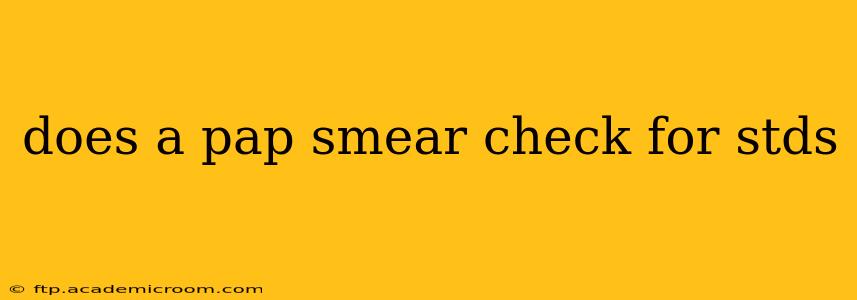 does a pap smear check for stds