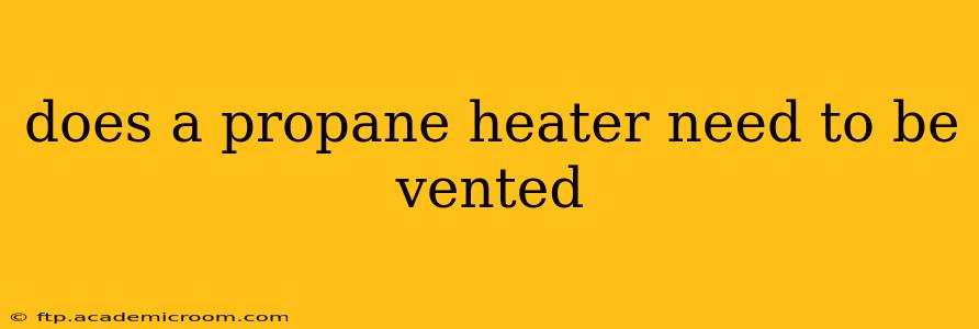 does a propane heater need to be vented