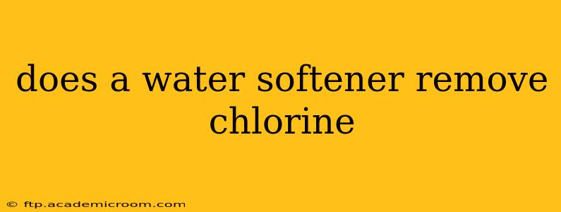does a water softener remove chlorine
