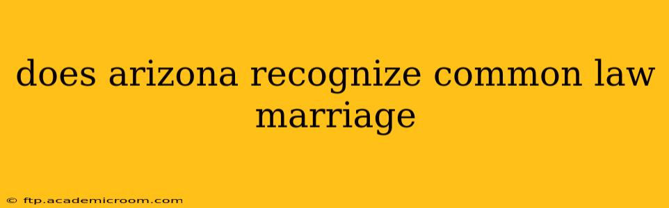 does arizona recognize common law marriage