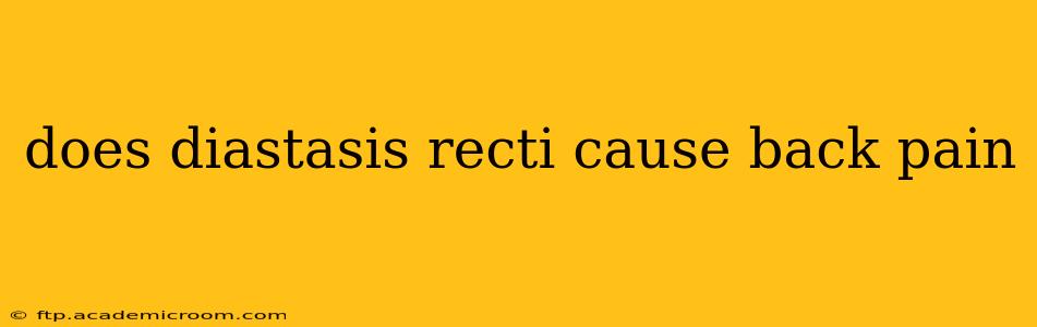 does diastasis recti cause back pain